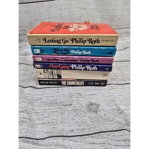 Lot Of 6 Philip Roth Books Novels.letting Go, Goodbye Columbus, When She Was...